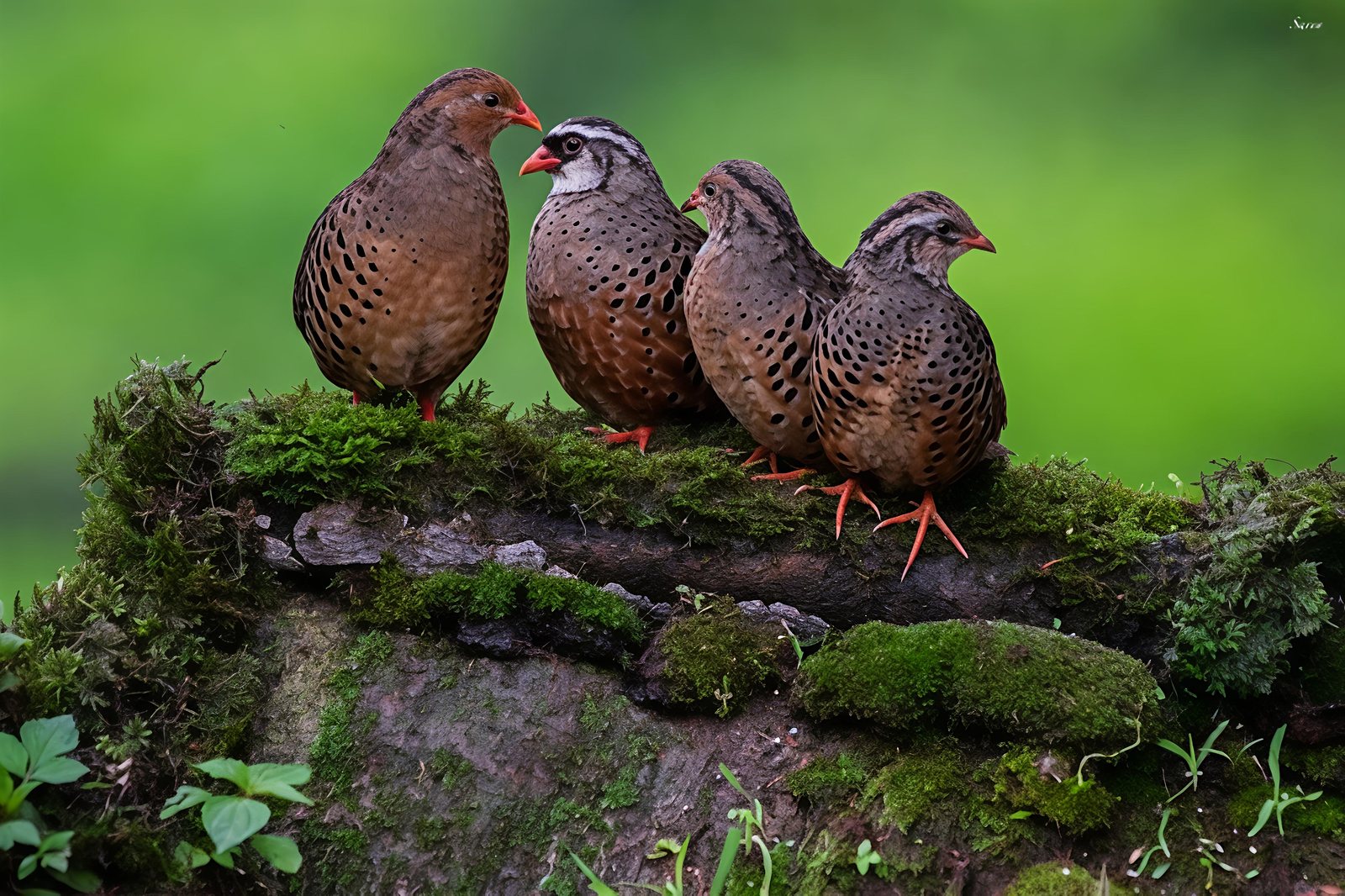 Painted Bush-Quail photographed in India by Fareed Mohmed